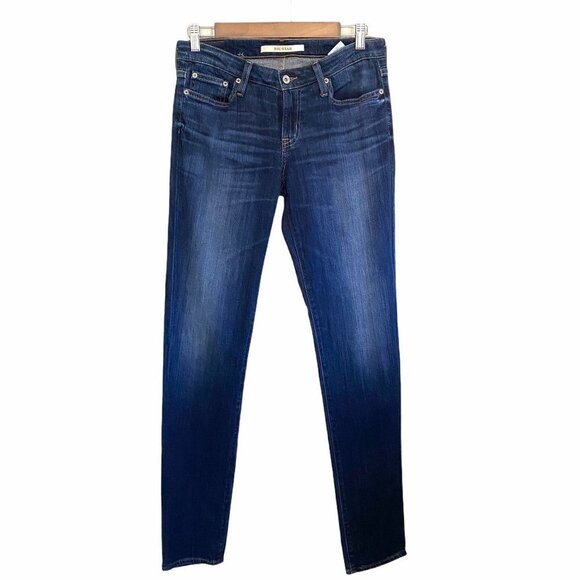 Big Star Women's Dark Wash Skinny Leg Lightly Whiskered Stretch Jeans Size 26R - Picture 1 of 9